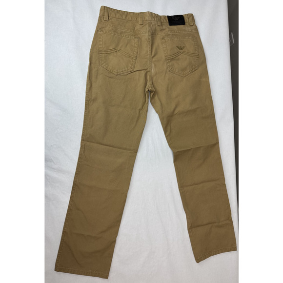 Giorgio Armani Jeans Straight Leg Tan Grunge Preppy Casual Men's 34 * 33 - Picture 1 of 11